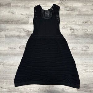 Nanette Lepore Black Textured Fit & Flare Dress – Size M